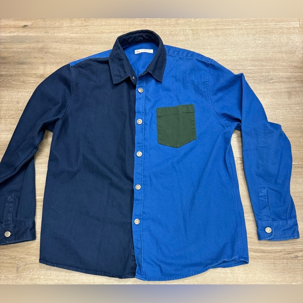 Zara Regular Fit color blocked Shirt Mens XL